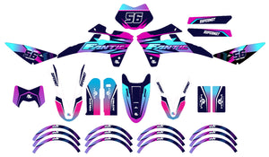 Deko-sett Fantic 50cc 2017-2022 Crazy Racer | motorsykkelklistremerker | tilpasning 50cc | armysctv