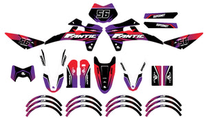Deko-sett Fantic 50cc 2017-2022 Crazy Racer | motorsykkelklistremerker | tilpasning 50cc | armysctv