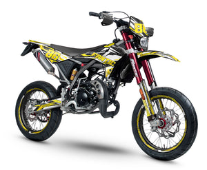 Graphics kit Fantic 50cc 2017-2022 Gold | motorcycle stickers | 50cc customization | armysctv