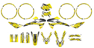 Graphics kit Fantic 50cc 2017-2022 Gold | motorcycle stickers | 50cc customization | armysctv