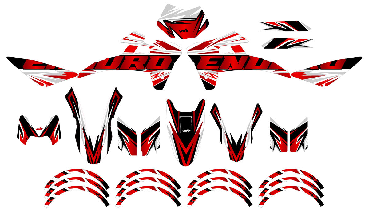 Kit déco Fantic XE 50cc Enduro 2017-2022 Courtesy | autocollants moto | personnalisation 50cc | armysctv