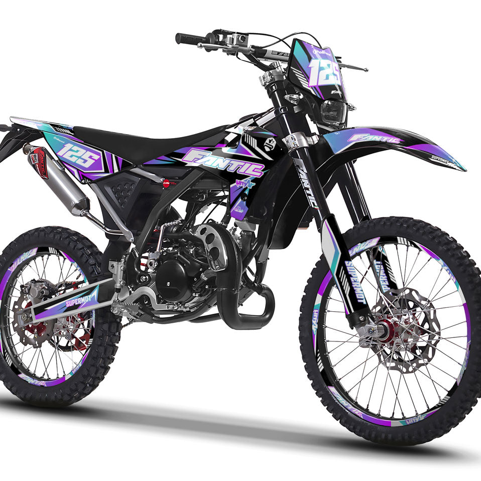 Dekor kit Fantic XE 50cc Enduro 2017-2022 MX Himmel | Motorradaufkleber | Personalisierung 50cc | armysctv