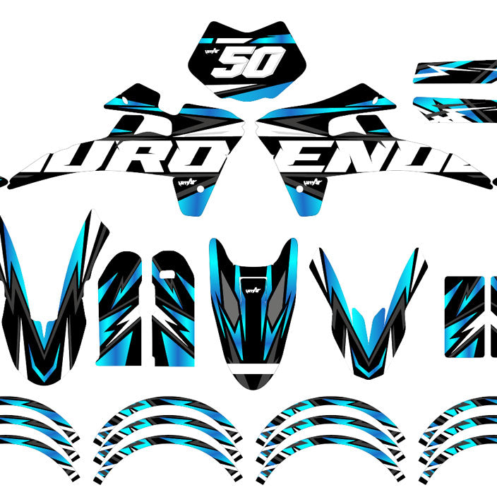 Dekor kit Fantic XE 50cc Enduro 2017-2022 Vision | Motorradaufkleber | Personalisierung 50cc | armysctv