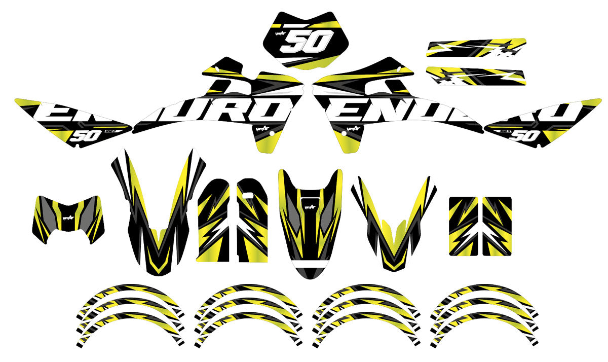 Kit déco Fantic XE 50cc Enduro 2017-2022 Vision | autocollants moto | personnalisation 50cc | armysctv
