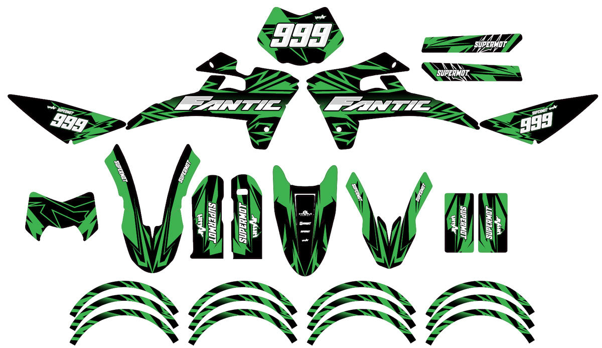 Dekor kit Fantic 50cc 2017-2022 Achtel | Motorradaufkleber | Personalisierung 50cc | armysctv