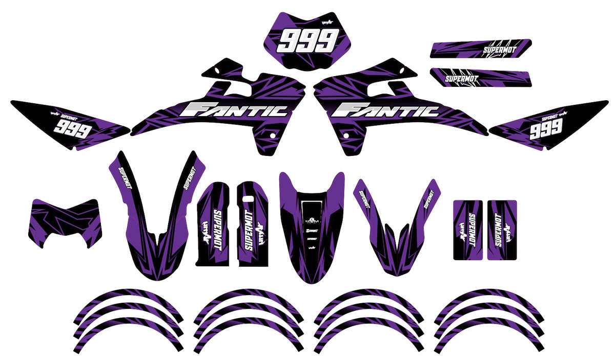 Dekor kit Fantic 50cc 2017-2022 Achtel | Motorradaufkleber | Personalisierung 50cc | armysctv