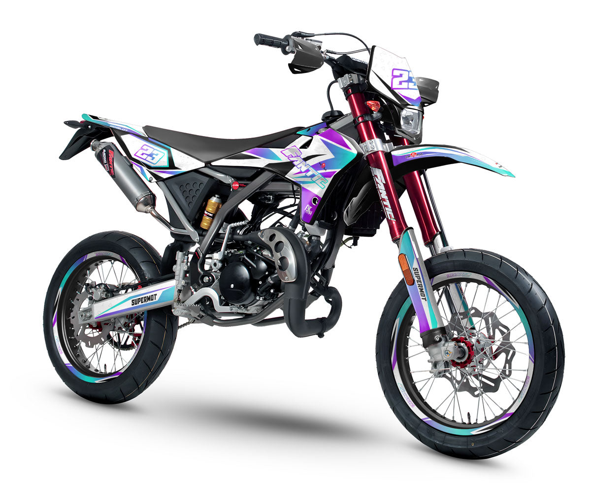 Dekor kit Fantic 50cc 2017-2022 Lys | Motorradaufkleber | Personalisierung 50cc | armysctv