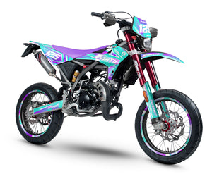 Dekor kit Fantic 50cc 2017-2022 MX Himmel | Motorradaufkleber | Personalisierung 50cc | armysctv
