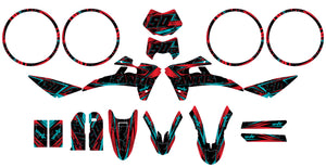 Dekor kit Fantic 50cc 2017-2022 Schredder | Motorradaufkleber | Personalisierung 50cc | armysctv