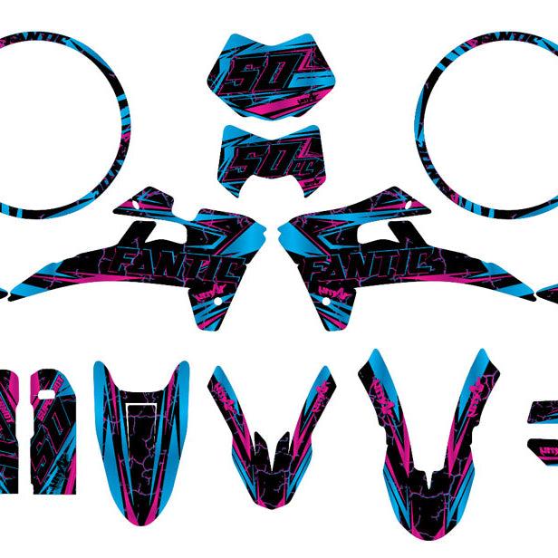 Kit déco Fantic 50cc 2017-2022 Schredder | autocollants moto | personnalisation 50cc | armysctv