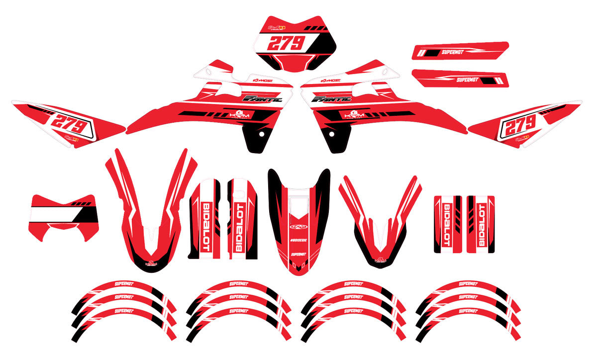 Dekor kit Fantic 50cc 2017-2022 Skynine | Motorradaufkleber | Personalisierung 50cc | armysctv