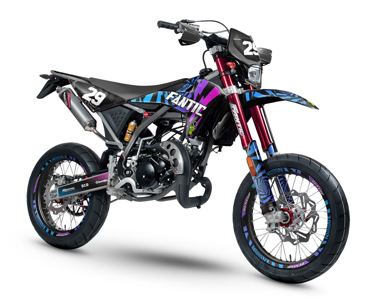 Graphics kit Fantic 50cc 2017-2022 Swirl | motorcycle stickers | 50cc customization | armysctv