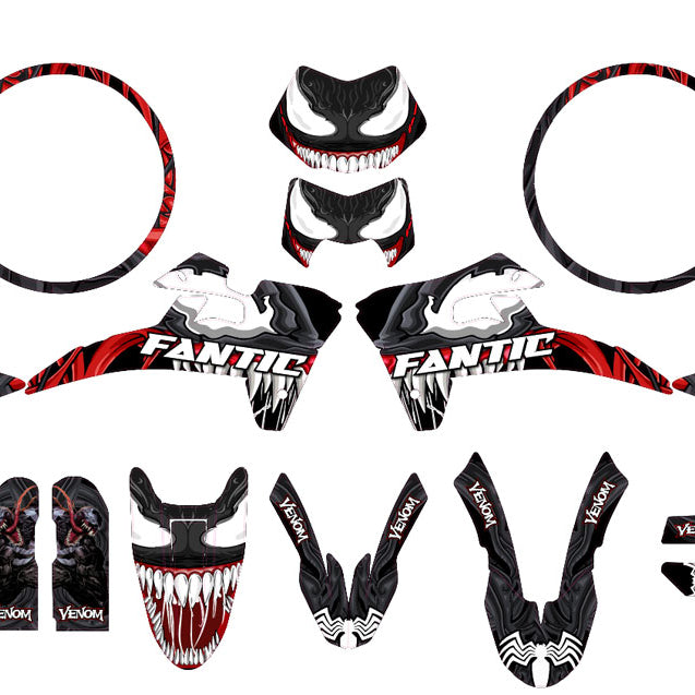 Kit déco Fantic 50cc 2017-2022 Venom | autocollants moto | personnalisation 50cc | armysctv