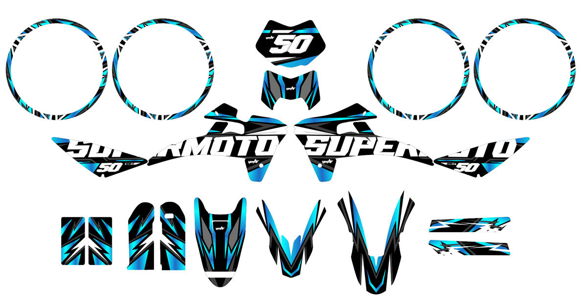 Kit déco Fantic 50cc 2017-2022 Vision | autocollants moto | personnalisation 50cc | armysctv