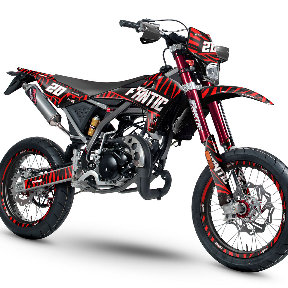 Kit déco Fantic 50cc 2017-2022 Zebra | autocollants moto | personnalisation 50cc | armysctv