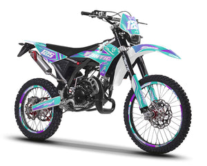 Dekor kit Fantic XE 50cc Enduro 2017-2022 MX Himmel | Motorradaufkleber | Personalisierung 50cc | armysctv