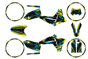 Dekor kit Fantic 50cc 2023-2025 Bleuz | Motorradaufkleber | Personalisierung 50cc | armysctv