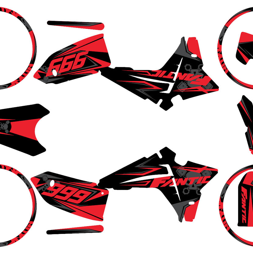 Graphics kit Fantic 50cc 2023-2025 Cold | motorcycle stickers | 50cc customization | armysctv