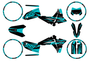 Dekor kit Fantic 50cc 2023-2025 Kalt | Motorradaufkleber | 50cc Personalisierung | armysctv