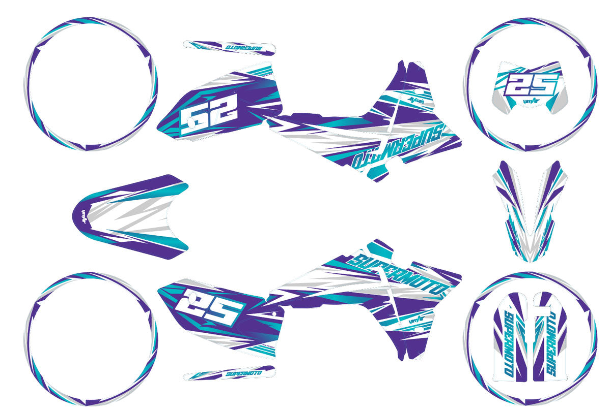 Dekor kit Fantic 50cc 2023-2025 Komplexität | Motorradaufkleber | Personalisierung 50cc | armysctv