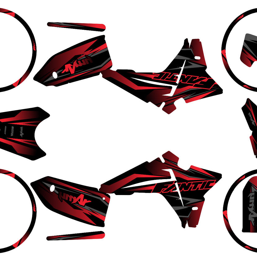 Graphics kit Fantic 50cc 2023-2025 Eclipse | motorcycle stickers | 50cc customization | armysctv