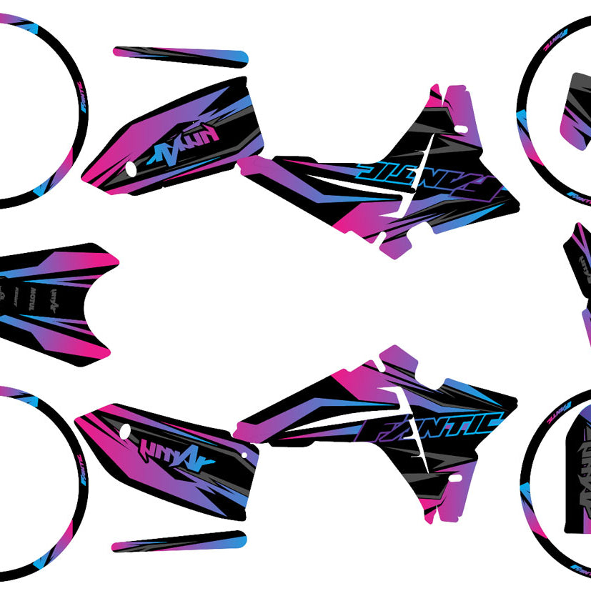 Graphics kit Fantic 50cc 2023-2025 Eclipse | motorcycle stickers | 50cc customization | armysctv