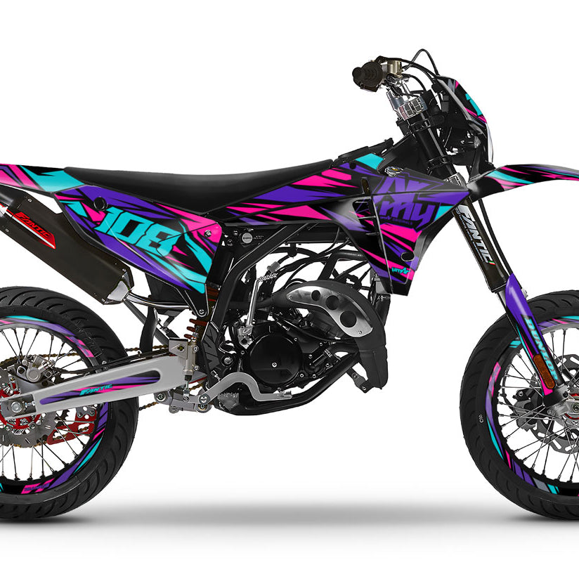 Kit déco Fantic 50cc 2023-2025 Electrify | autocollants moto | personnalisation 50cc | armysctv