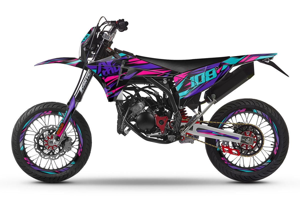 Dekor kit Fantic 50cc 2023-2025 Electrify | Motorradaufkleber | Personalisierung 50cc | armysctv