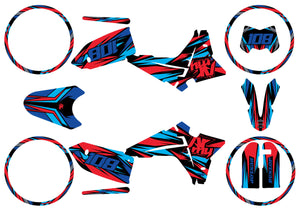 Dekor kit Fantic 50cc 2023-2025 Electrify | Motorradaufkleber | Personalisierung 50cc | armysctv