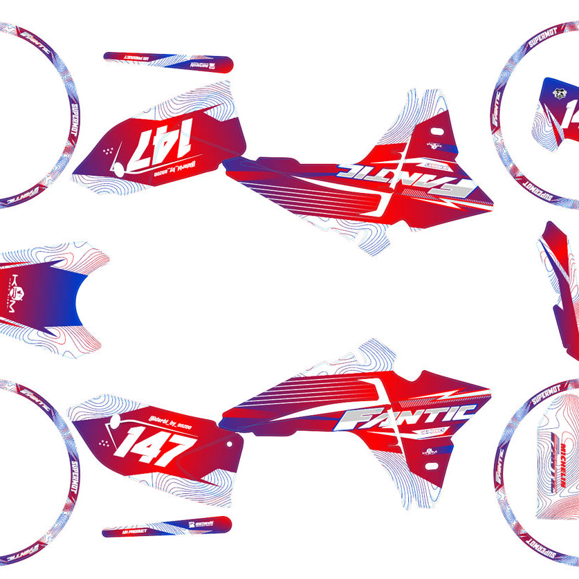 Kit déco Fantic 50cc 2023-2025 France | autocollants moto | personnalisation 50cc | armysctv