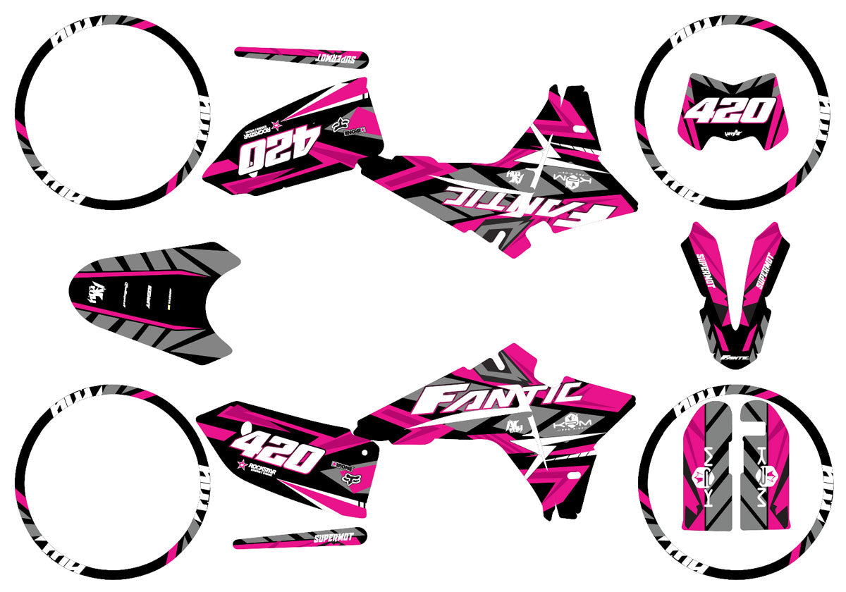 Graphics kit Fantic 50cc 2023-2025 Frost | motorcycle stickers | 50cc customization | armysctv