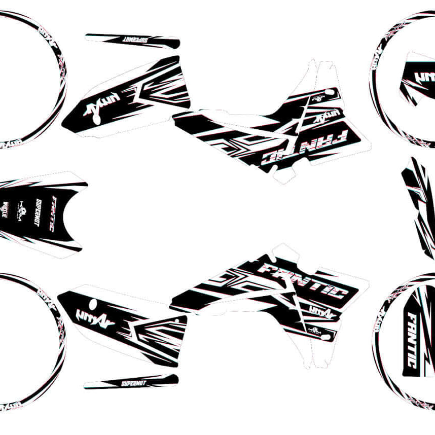 Graphics kit Fantic 50cc 2023-2025 Glitch | motorcycle stickers | 50cc customization | armysctv