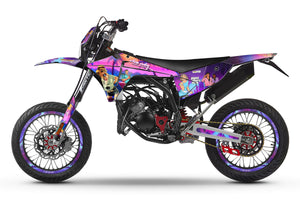 Dekor kit Fantic 50cc 2023-2025 Vice City | Motorradaufkleber | Personalisierung 50cc | armysctv