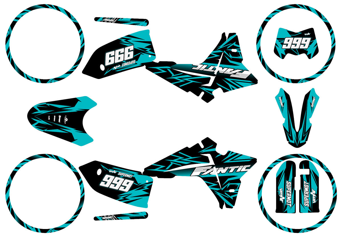 Graphics kit Fantic 50cc 2023-2025 Eighth | motorcycle stickers | 50cc customization | armysctv