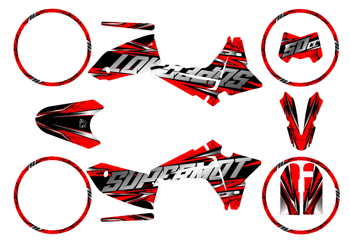 Kit déco Fantic 50cc 2023-2025 Illuzion | autocollants moto | personnalisation 50cc | armysctv