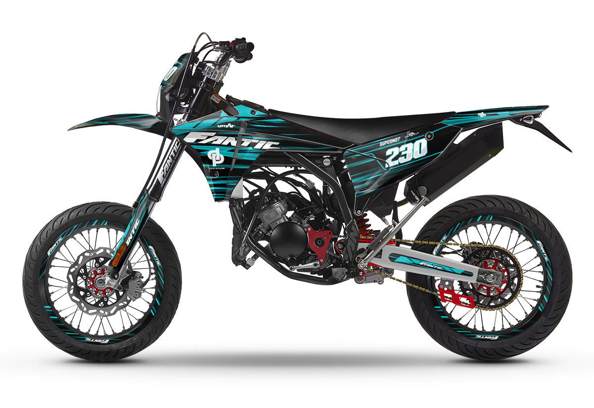 Dekor kit Fantic 50cc 2023-2025 Gold und Platin | Motorradaufkleber | 50cc Personalisierung | armysctv