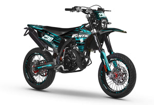 Dekor kit Fantic 50cc 2023-2025 Gold und Platin | Motorradaufkleber | 50cc Personalisierung | armysctv