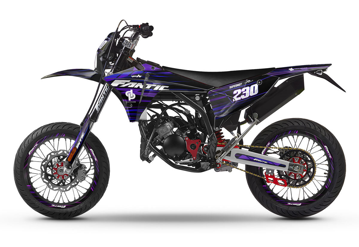 Dekor kit Fantic 50cc 2023-2025 Gold und Platin | Motorradaufkleber | 50cc Personalisierung | armysctv
