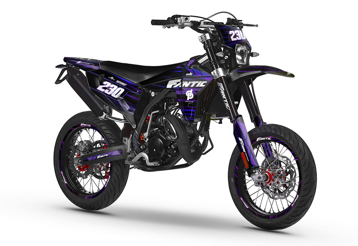 Dekor kit Fantic 50cc 2023-2025 Gold und Platin | Motorradaufkleber | 50cc Personalisierung | armysctv
