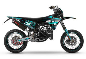 Dekor kit Fantic 50cc 2023-2025 Gold und Platin | Motorradaufkleber | 50cc Personalisierung | armysctv