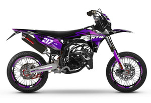 Dekor kit Fantic 50cc 2023-2025 Lilaks | Motorradaufkleber | Personalisierung 50cc | armysctv