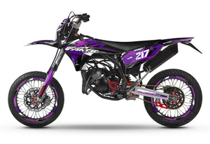 Dekor kit Fantic 50cc 2023-2025 Lilaks | Motorradaufkleber | Personalisierung 50cc | armysctv