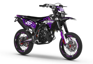Dekor kit Fantic 50cc 2023-2025 Lilaks | Motorradaufkleber | Personalisierung 50cc | armysctv
