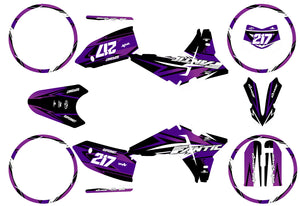 Dekor kit Fantic 50cc 2023-2025 Lilaks | Motorradaufkleber | Personalisierung 50cc | armysctv