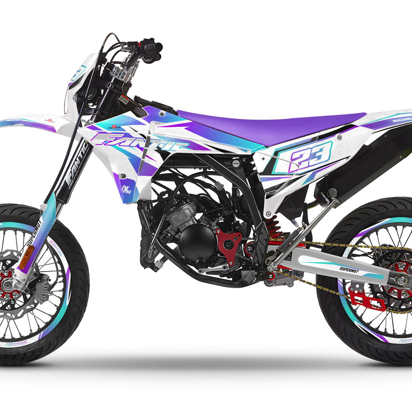 Kit déco Fantic 50cc 2023-2025 Lys | autocollants moto | personnalisation 50cc | armysctv