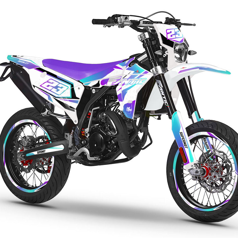 Kit déco Fantic 50cc 2023-2025 Lys | autocollants moto | personnalisation 50cc | armysctv