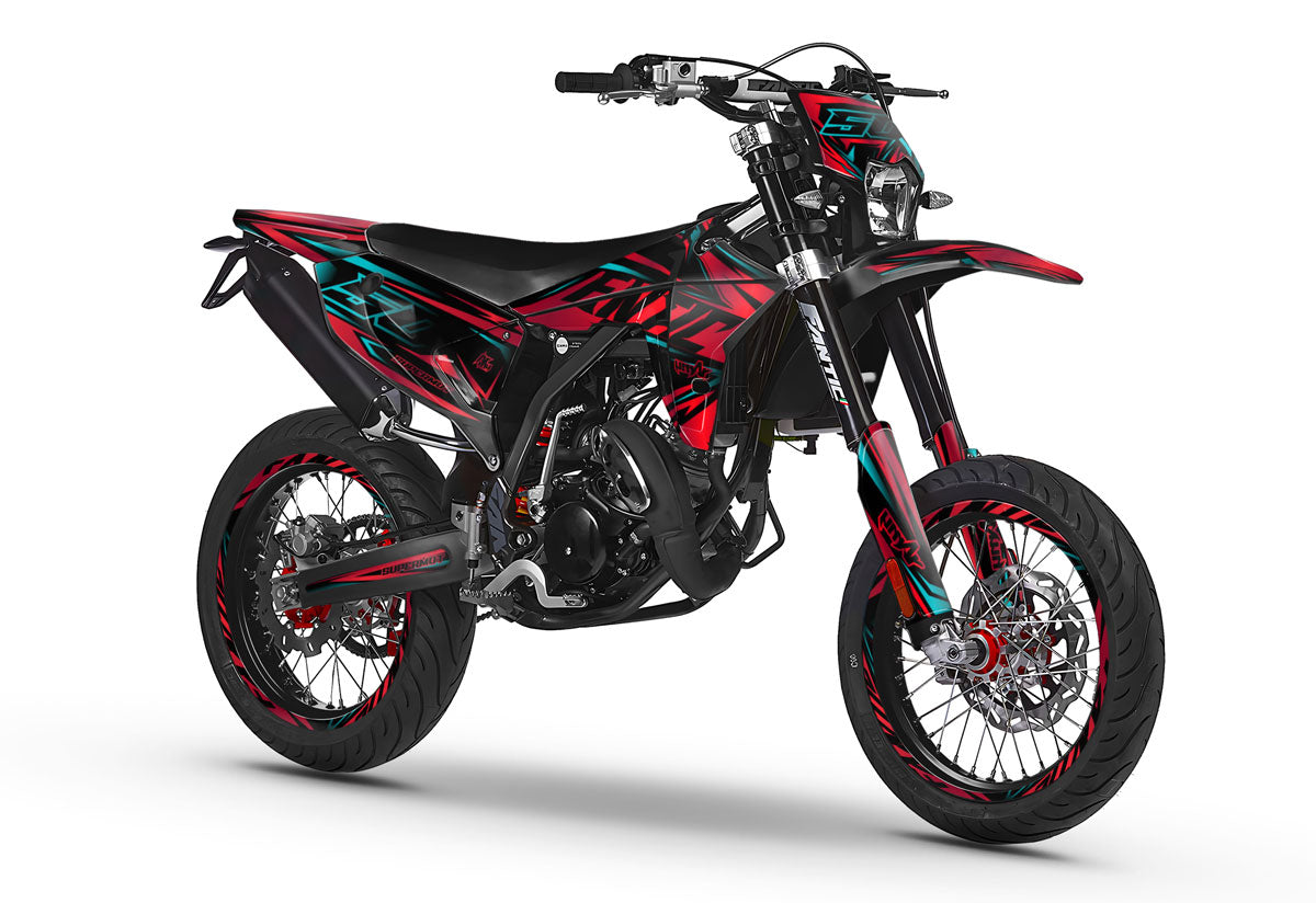 Dekor kit Fantic 50cc 2023-2025 Metallstil | Motorradaufkleber | Personalisierung 50cc | armysctv