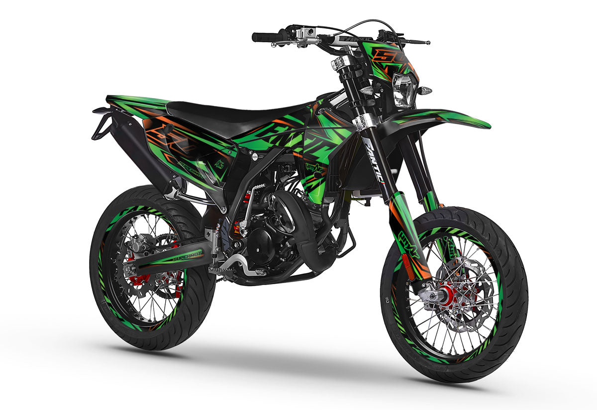 Dekor kit Fantic 50cc 2023-2025 Metallstil | Motorradaufkleber | Personalisierung 50cc | armysctv