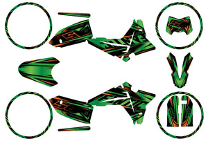 Dekor kit Fantic 50cc 2023-2025 Metallstil | Motorradaufkleber | Personalisierung 50cc | armysctv