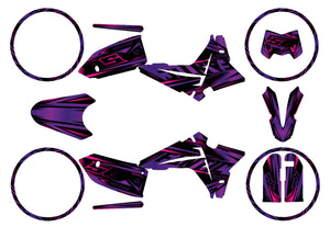 Dekor kit Fantic 50cc 2023-2025 Metallstil | Motorradaufkleber | Personalisierung 50cc | armysctv